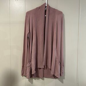 Athleta Mauve Open Front Cardigan Size XS | Lightweight Lounge Wrap Sweater